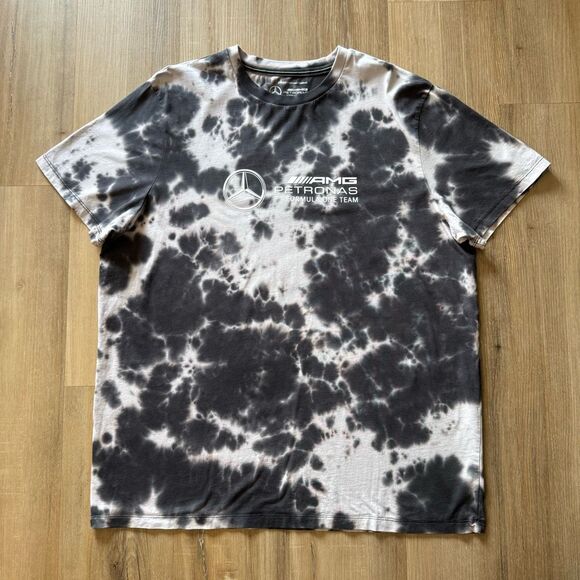 Mercedes Benz AMG Petronas Formula 1 Team Logo Tie Dye Shirt Size XXL Luxury - Picture 1 of 4